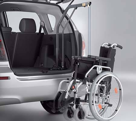 Charger fauteuil roulant manuel électrique scooter coffre voiture télécommande, motorisé système automatisée