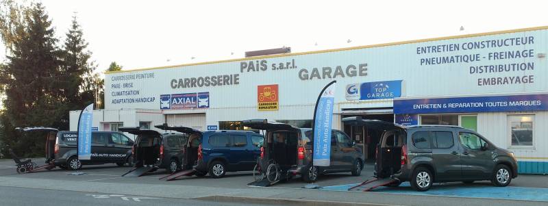 Aménagements, vente et location de véhicules pour la conduite et le transport de personnes en situation d'handicap en Haute Savoie, Annecy , Auvergne-Rhône-Alpes Carrosserie Pais Auto